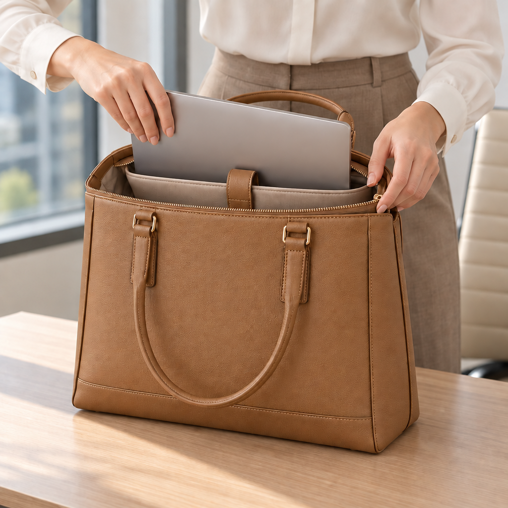 Zamvoriq™ Structured Office Laptop Tote main image 04